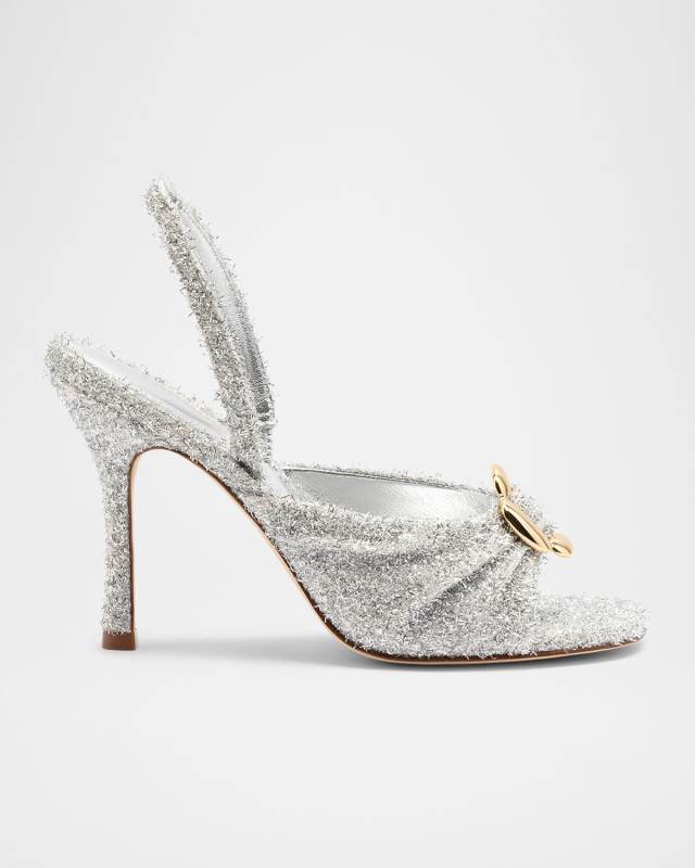Mayfair Metallic Buckle Slingback Sandals